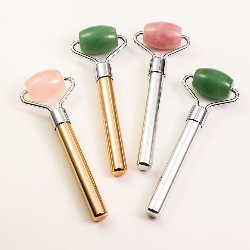 Face Roller - Manufacturer - Gold Metal Mini Eye Face Massage Jade Roller Beauty