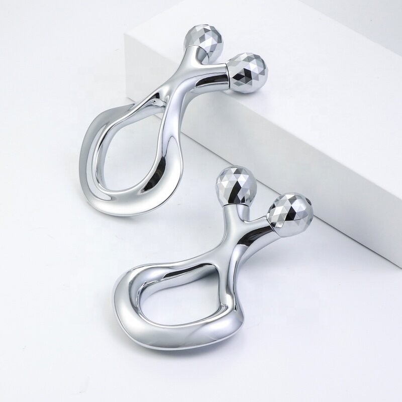 Face Roller Gua Sha - Manufacturer - Jingwang Gly22030 Hollow Handle Metal Anti-Aging