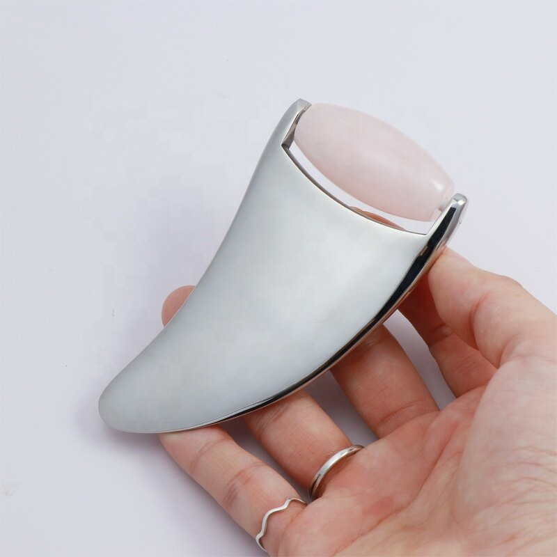 Jade Face Massager - Manufacturer - Ice Stainless Steel Metal Handle Anti Aging Roller