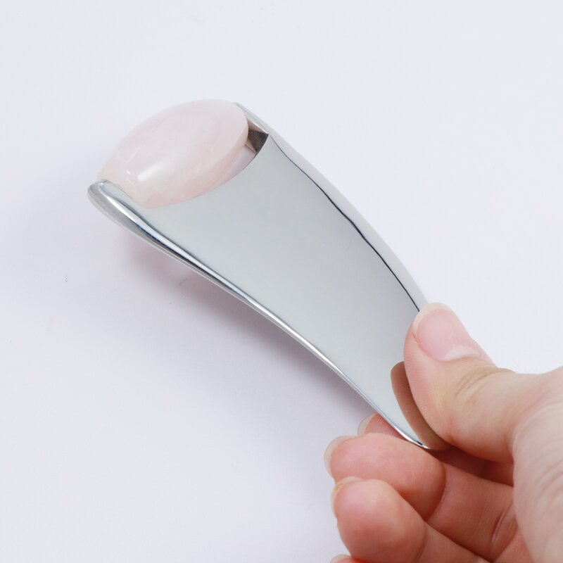 Jade Roller Gua Sha - Manufacturer - Metal Rose Quartz Face Lift Whitening Anti-Puffiness