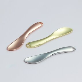 Cosmetic Spatula - Manufacturer - Kinwong Reusable Eye Serum Applicator Mini Metal Scoop