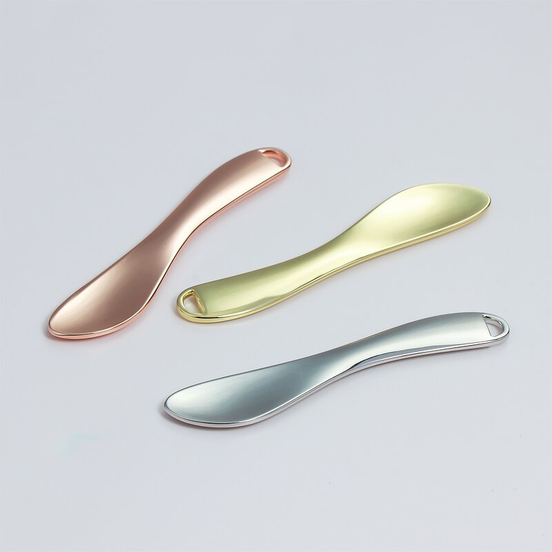 Cosmetic Spatula - Manufacturer - Kinwong Reusable Eye Serum Applicator Mini Metal Scoop