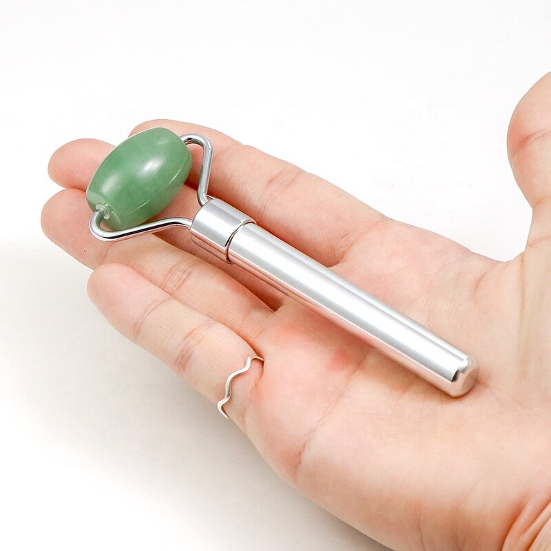 Face Roller - Manufacturer - Gold Metal Mini Eye Face Massage Jade Roller Beauty