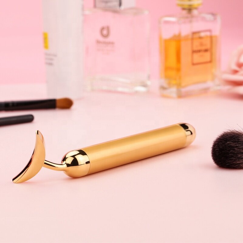 24K Golden Massager - Manufacturer - Jingwang 2024 CN Plug Lotus Leaf Head Face Lift