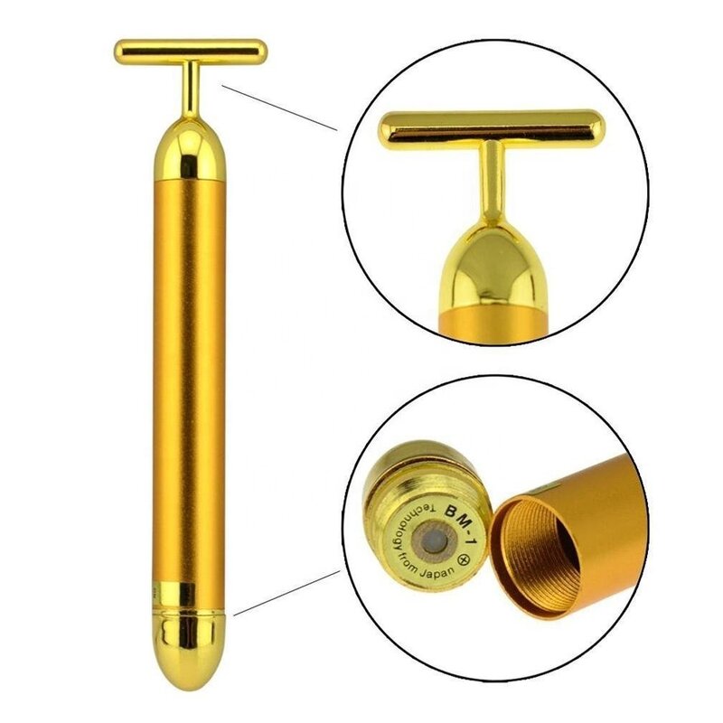 24k Gold Beauty Bar - Manufacturer - Handheld Vibrating Anti-age Face Skin Care Device
