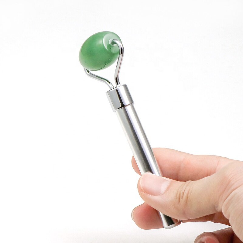 Face Roller - Manufacturer - Gold Metal Mini Eye Face Massage Jade Roller Beauty