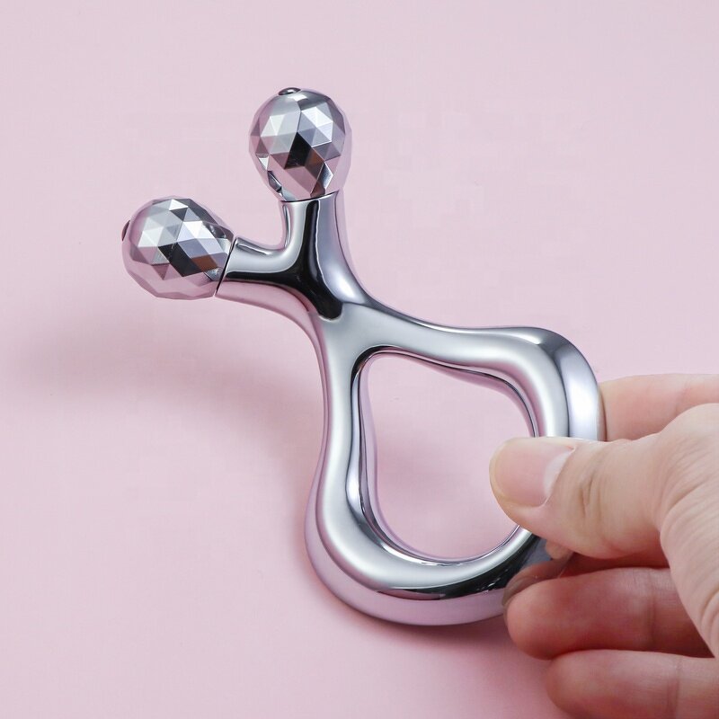 Face Roller Gua Sha - Manufacturer - Jingwang Gly22030 Hollow Handle Metal Anti-Aging