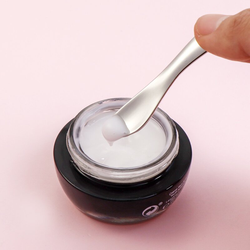 Cosmetic Spatula - Manufacturer - Kinwong WS20009 6.5cm Plastic Long Metal Cream Spoon