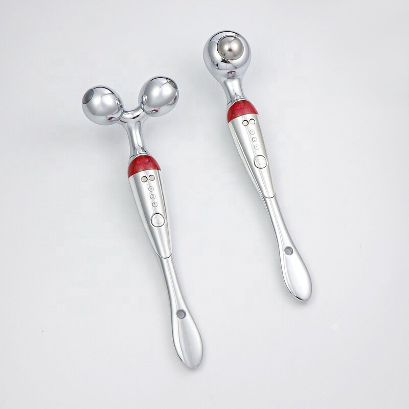 3d Face Roller - Manufacturer - Electric Gold Micro-current Pulse Vibrating Facial Lifting