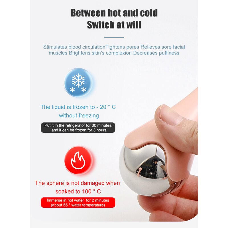 Ice Roller - Manufacturer - Rose Gold Stainless Steel Cryo Freeze Massage Spoon