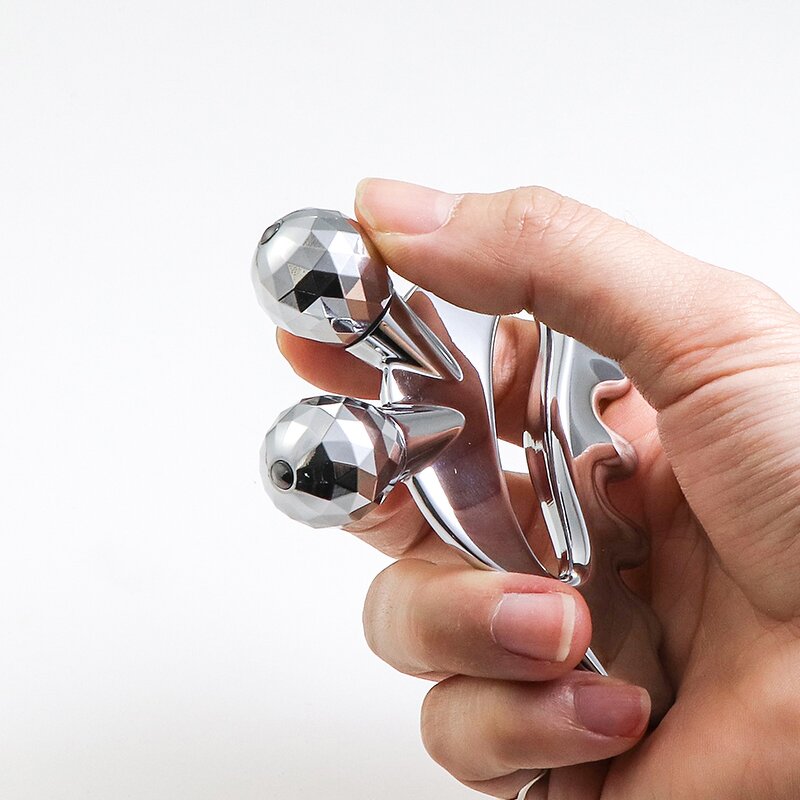 2-in-1 Facial Tool - Manufacturer - Stainless Steel Roller Metal Gua Sha Face Head