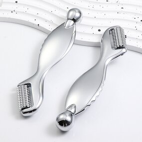 Derma Roller - Manufacturer - Private Label Metal V Shape Micro Needles Eyes Face US Plug