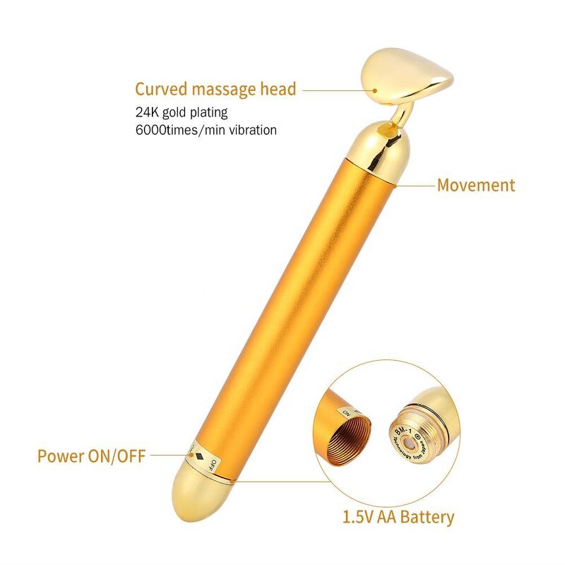 24k Gold Beauty Bar - Manufacturer - T Shape Japan Vibration Skin Tightening