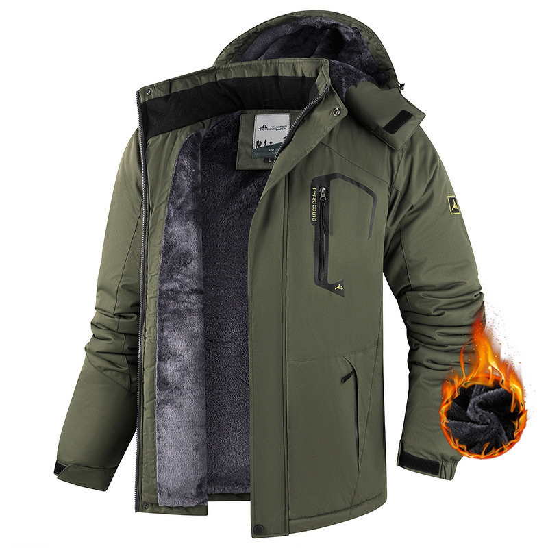 Ski Jacket Manufacturer - Men's Waterproof Windproof Warm with Hood and Wool Lining