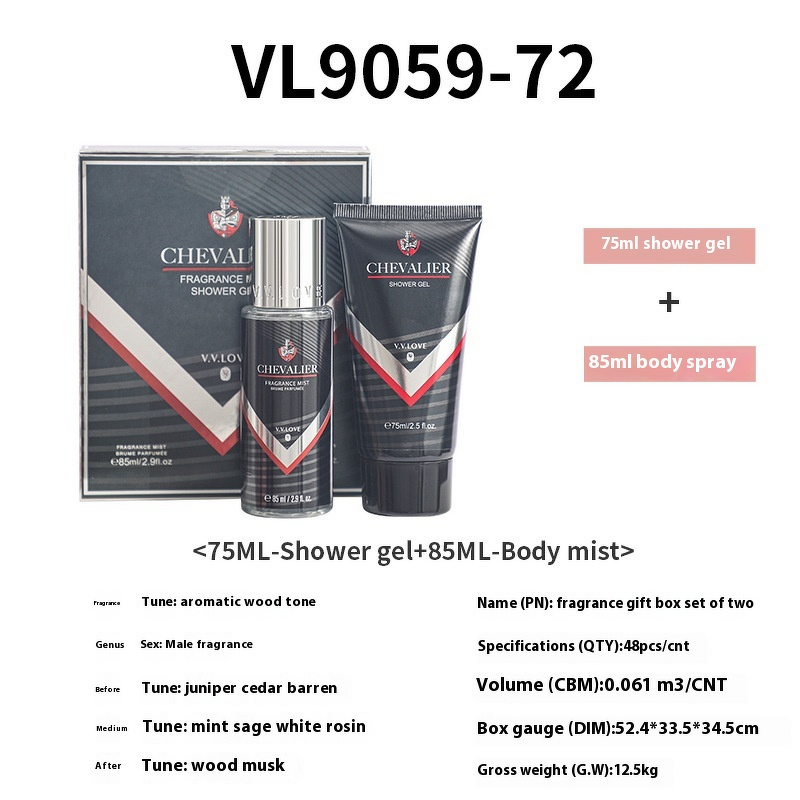 3-Piece Fragrance Gift Set - Manufacturer - Body Mist Lotion Shower Gel Long Lasting