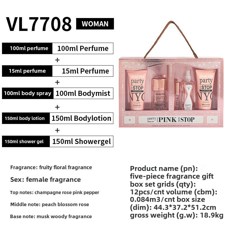 3-Piece Body Care Gift Set - Manufacturer - Body Mist Lotion Shower Gel Popular Fragrance