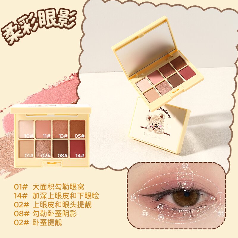 Bear-shaped Makeup Set - Manufacturer - Lips Eyes Face Cosmetics Lipstick Lipgloss Eyeshadow Eyeliner