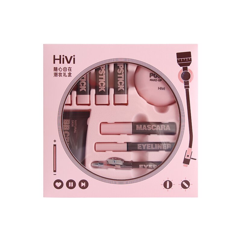 HIVI Makeup Set - Manufacturer - Small Size Portable Pink Recorder Design Wholesale Stock Cosmetics