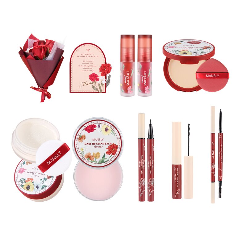 Flower Series Makeup Gift Box - Manufacturer - New Arrival Vegan Makeup Brush Set Colourful for Women