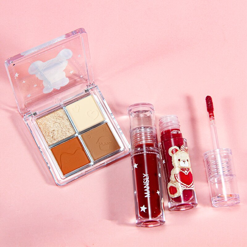 Christmas Bear Lip Glaze Set - Manufacturer - Own Brand Pigment Lip Gloss Supplier Set Cosmetics