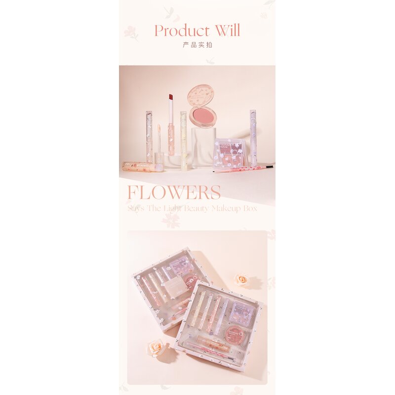 Organic Makeup Gift Box - Manufacturer - New Products Flowers Cosmetic Vendors Light Beauty Private Label
