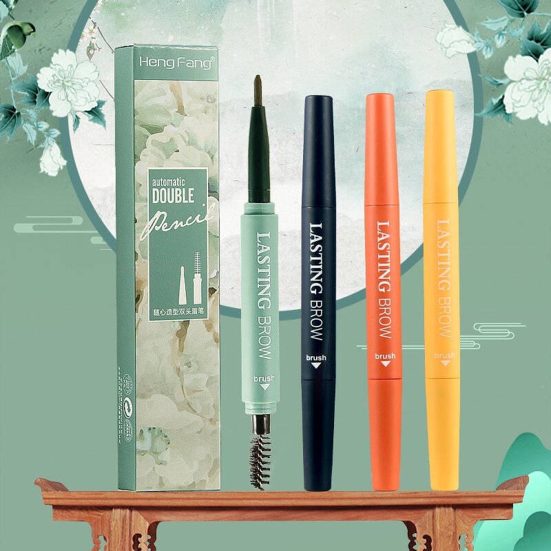 Double Head Eyebrow Pencil - Manufacturer - Singapore Label High Quality Smooth with Brush