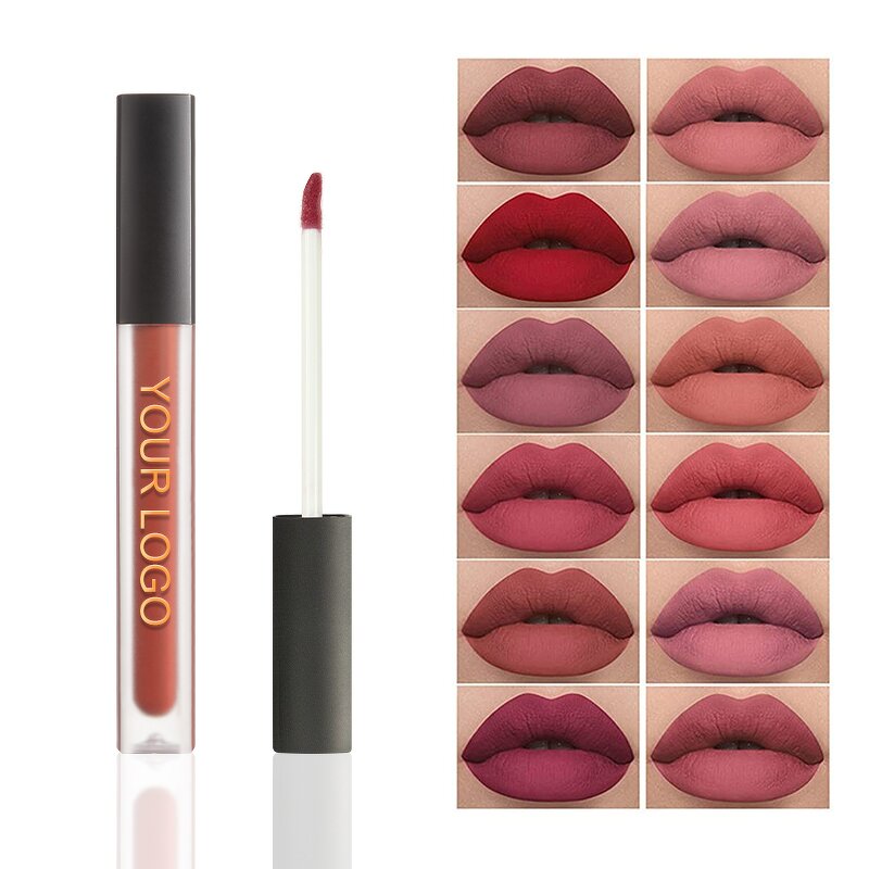 Lip Gloss Lip Glaze - Manufacturer - Wholesale 60 Colors No logo Clear Private Label Cosmetics