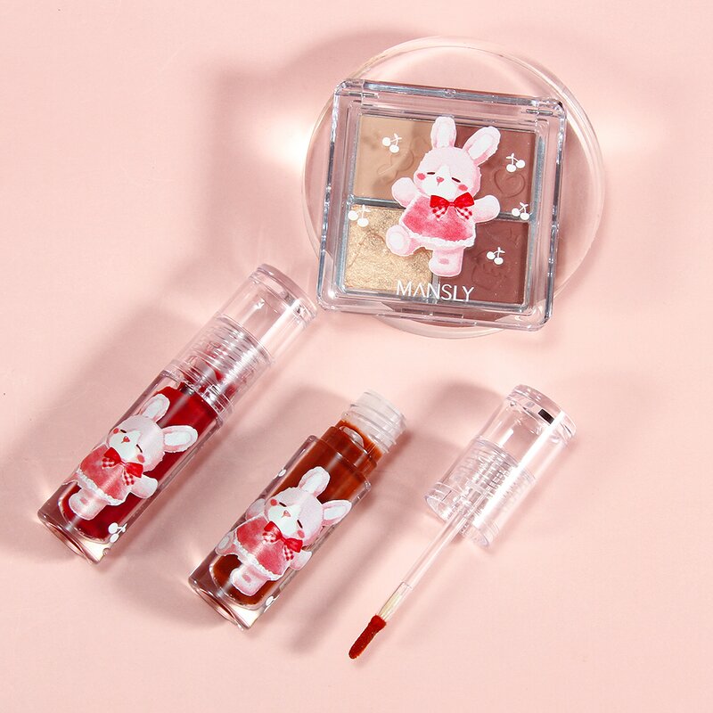 Christmas Bear Lip Glaze Set - Manufacturer - Own Brand Pigment Lip Gloss Supplier Kit Cosmetics