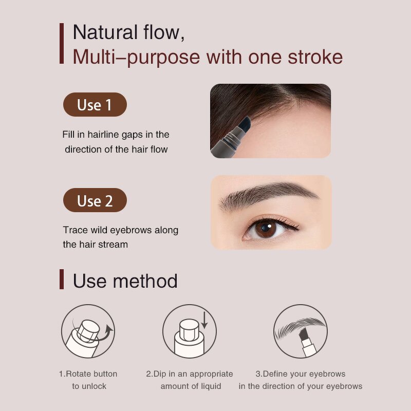 Liquid Eyebrow Pen - Manufacturer - Wholesale Custom logo Versatile Cosmetics Eyebrow Makeup