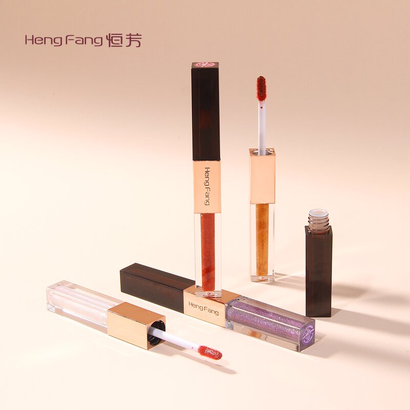 Double-Headed Flash Lip Glaze - Manufacturer - Hengfang 6 Colors Water Mist Non-Stick Cup Lip Gloss
