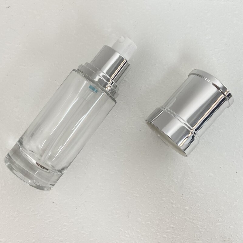 Lotion Bottles Manufacturer - Transparent with Pump Silver Cap 40ml to 120ml Customizable