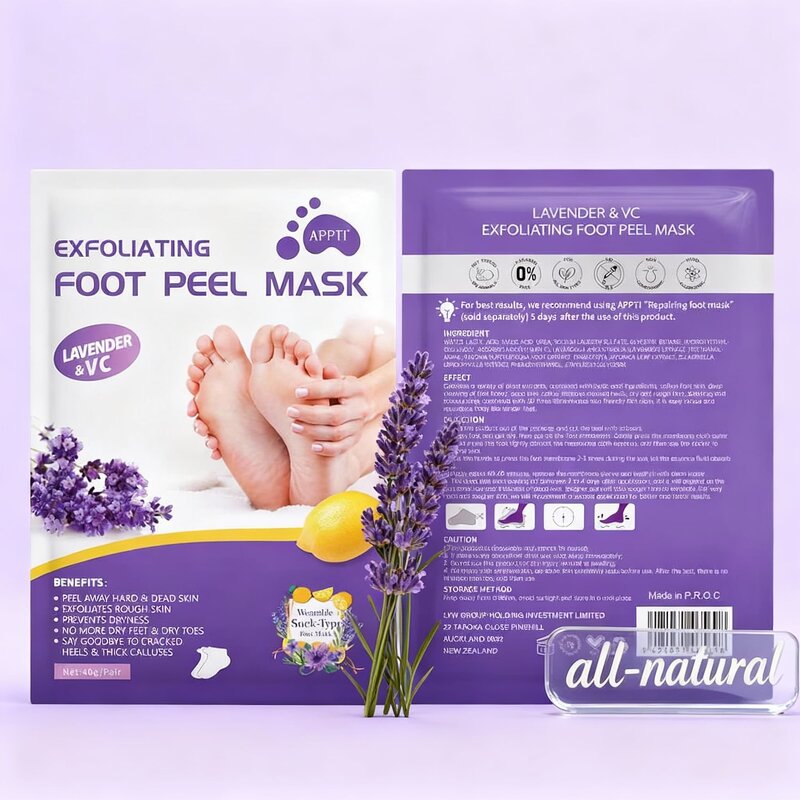 Foot Mask Manufacturer - Lavender Exfoliating Peel Korean Sheet Socks for Deep Care