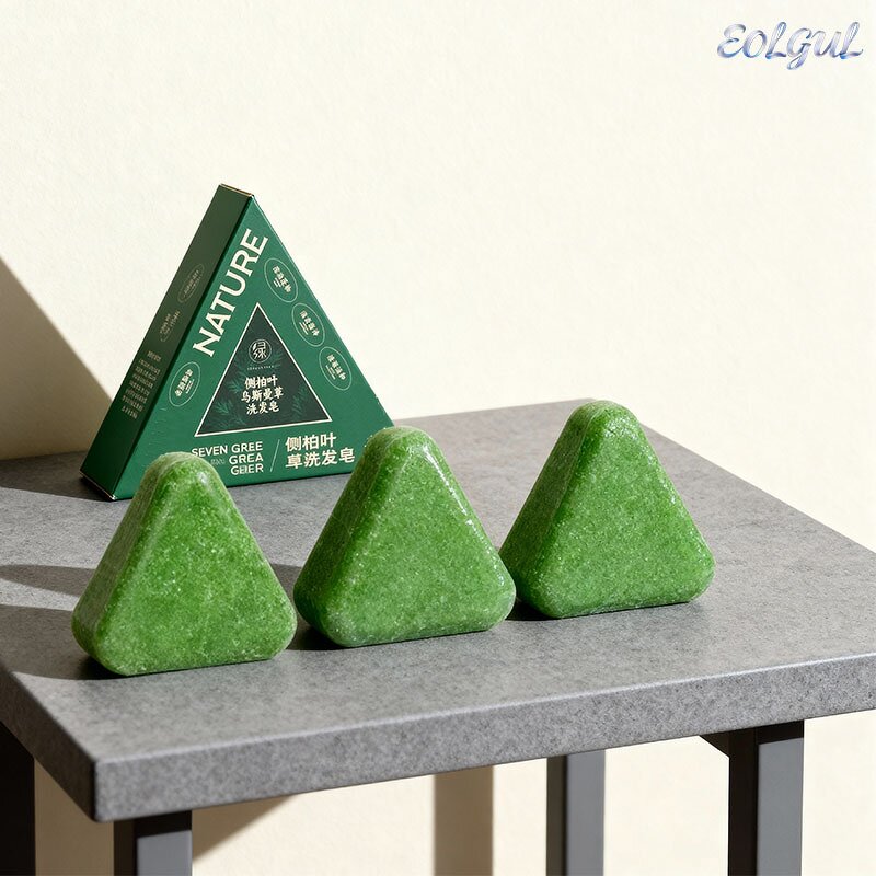 Shampoo Soap Bar Manufacturer - Natural Herbal Triangle Platycladus for Oil Control