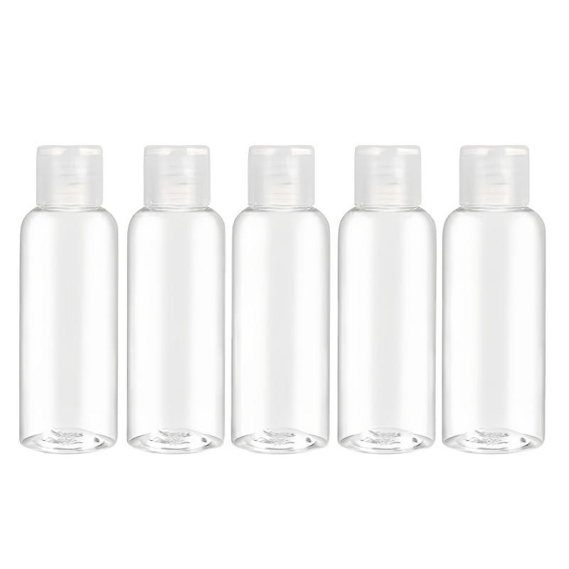 Plastic Bottles Manufacturer - 10ml to 100ml Transparent Flip Top PET for Cosmetics