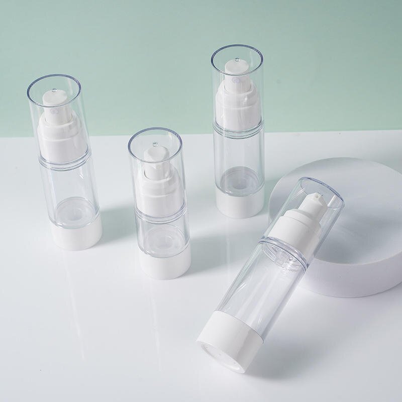 Airless Bottles Manufacturer - 15ml to 120ml Transparent Plastic Customizable for Lotion