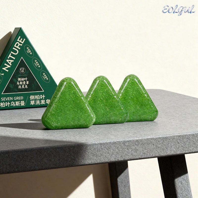 Shampoo Soap Bar Manufacturer - Natural Herbal Triangle Platycladus for Oil Control