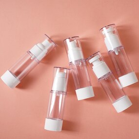 Airless Bottles Manufacturer - 15ml to 120ml Transparent Plastic Customizable for Lotion