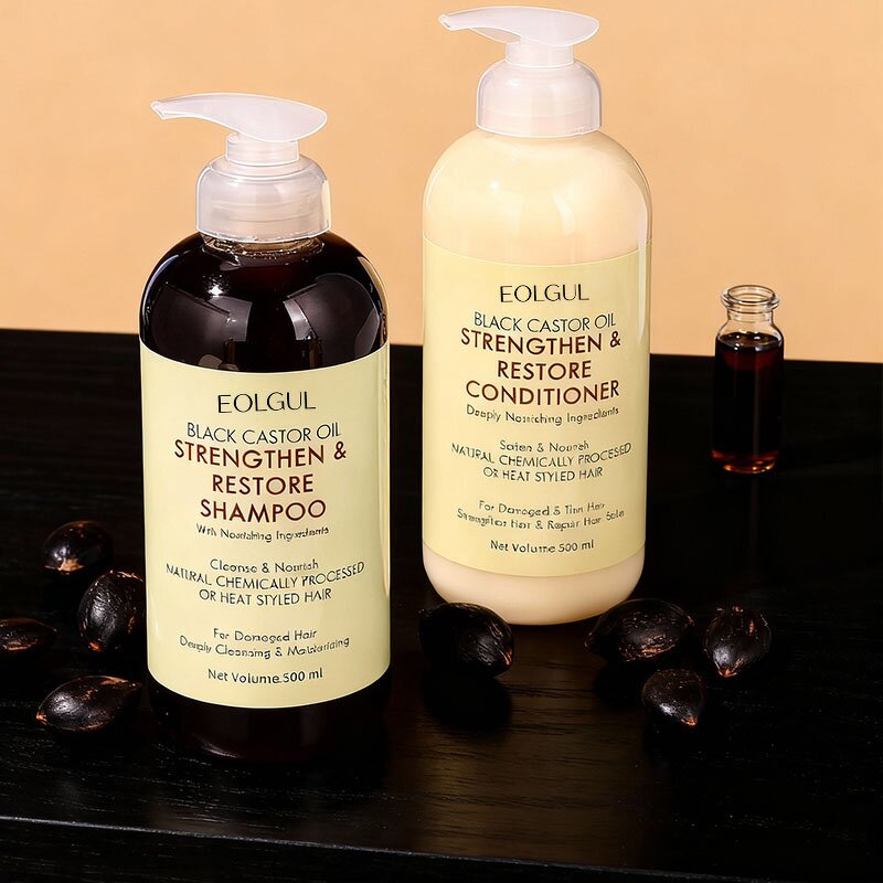 Shampoo Manufacturer - 300ml Black Castor Oil Hyaluronic Acid for Strengthening Repair