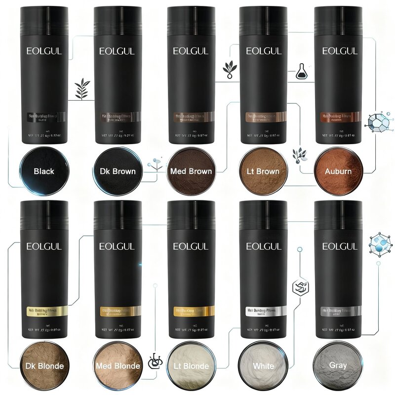 Hair Fiber Manufacturer - 27.5g Natural Soft Building Fiber for Bald Hair Loss