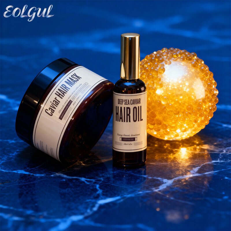 Hair Care Set Manufacturer - Custom Luxury Vegan with Caviar Mask Serum & Private Label