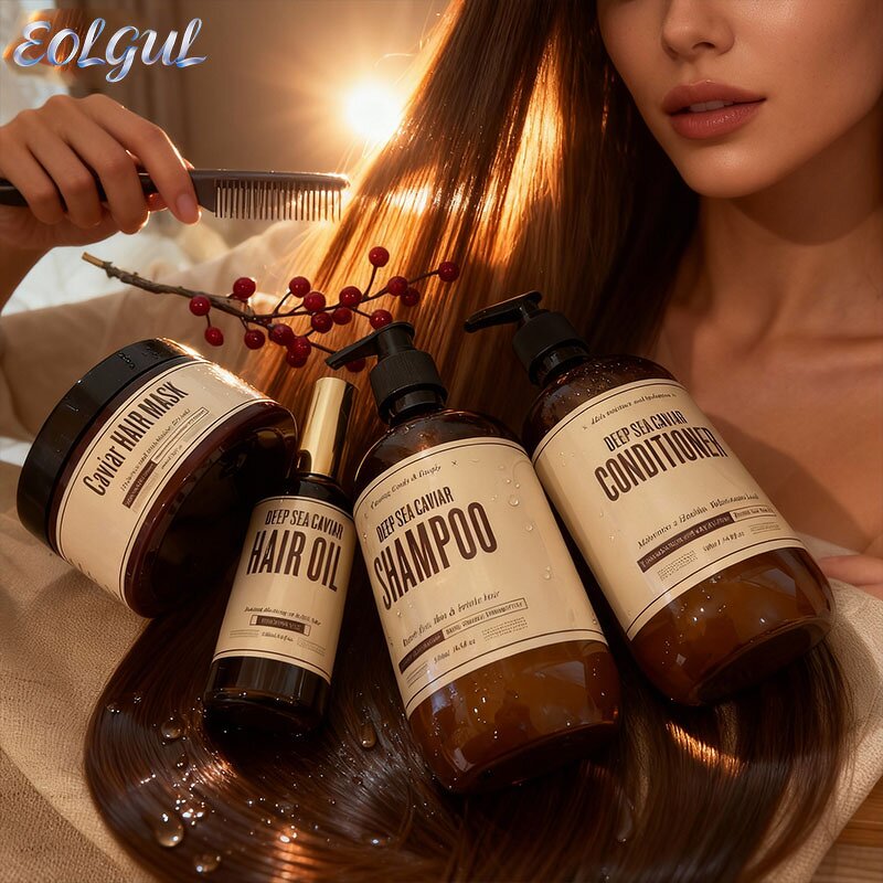 Hair Care Set Manufacturer - Custom Luxury Vegan with Caviar Mask Serum & Private Label