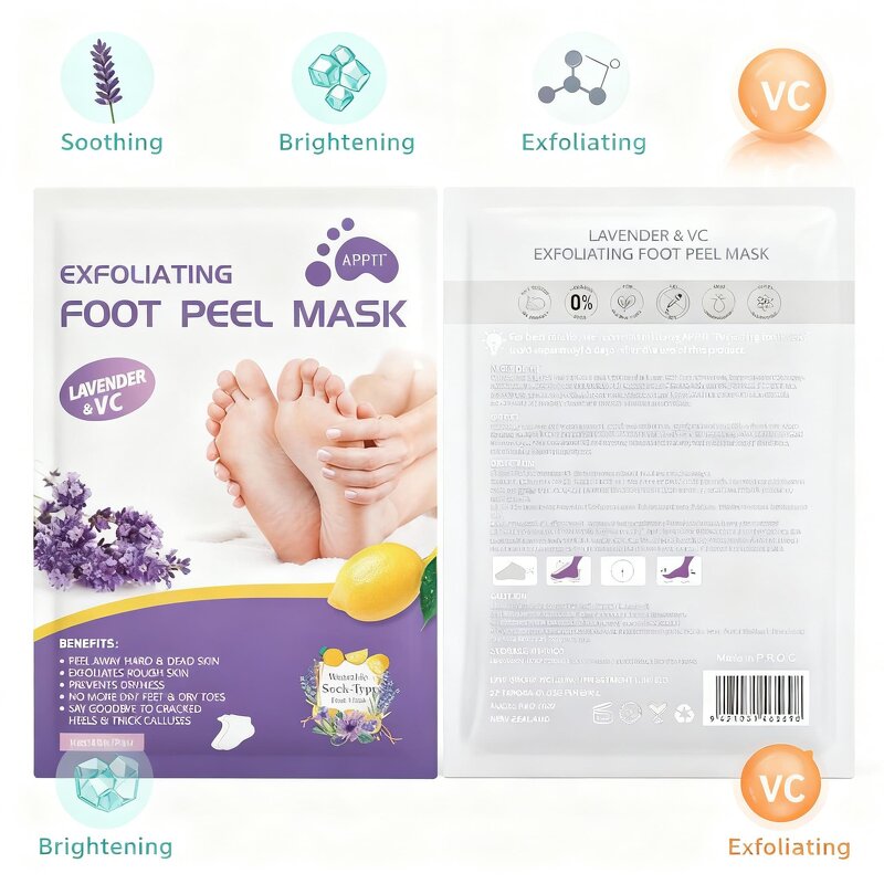 Foot Mask Manufacturer - Lavender Exfoliating Peel Korean Sheet Socks for Deep Care