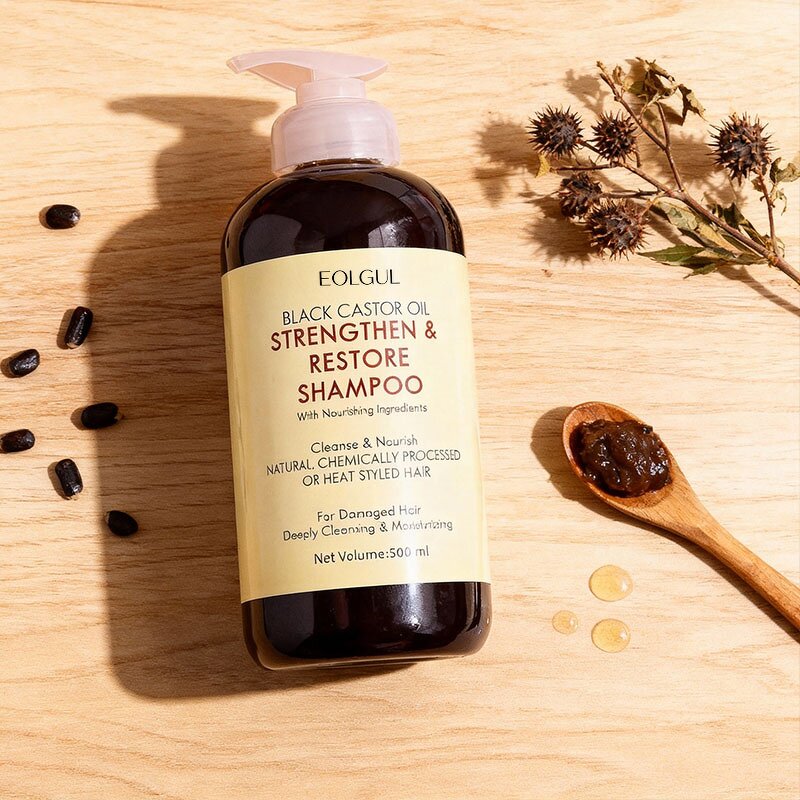 Shampoo Manufacturer - 300ml Black Castor Oil Hyaluronic Acid for Strengthening Repair