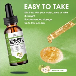 Soursop Drops Manufacturer - OEM Wholesale Liquid Drops Organic Soursop Leaves Liquid Graviola Drops Supplement
