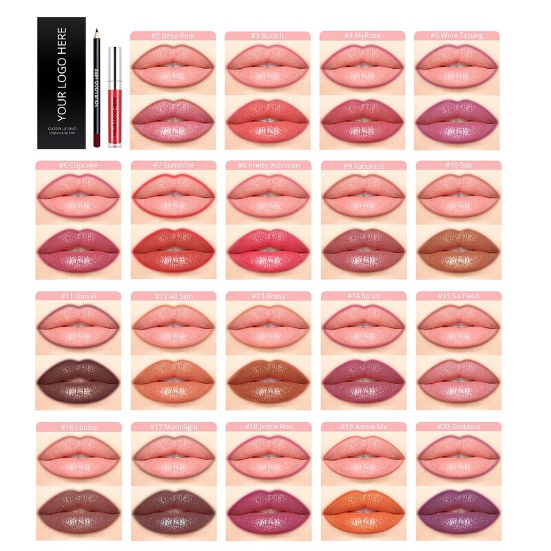 Lip Gloss Lipliner Kit - Manufacturer - Private Label Wholesale Cosmetics Makeup Lip Kits