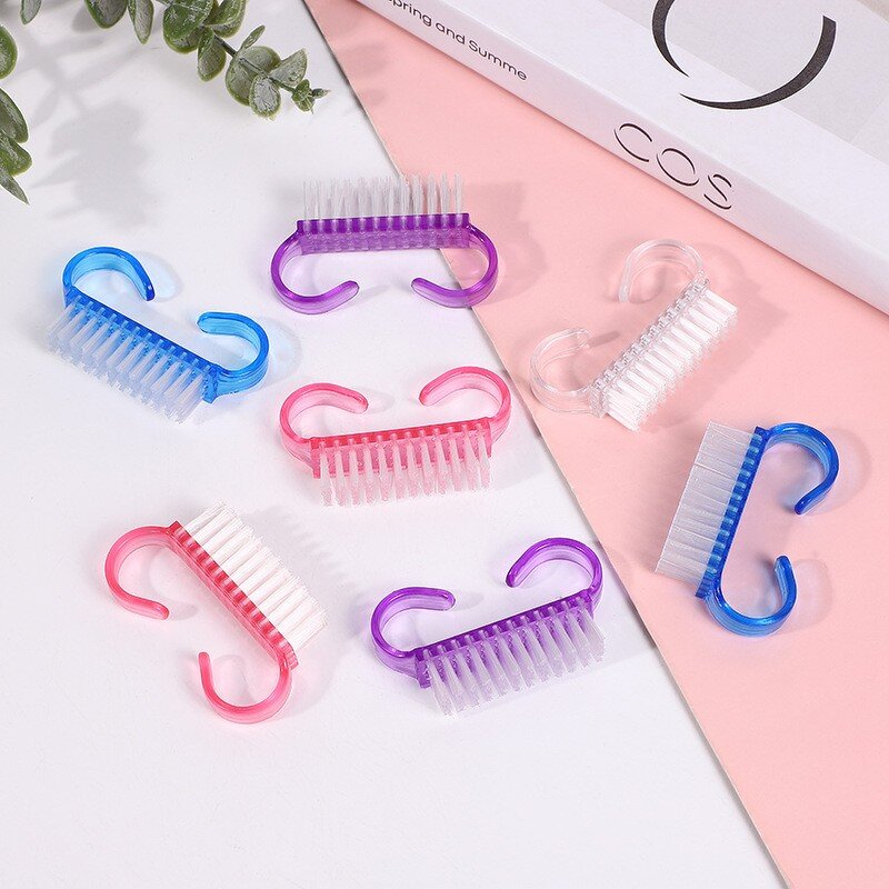 Ox Horn Manicure Brush - Manufacturer - Plastic Small Cleaning Nail Brush for Nail Art Care Makeup