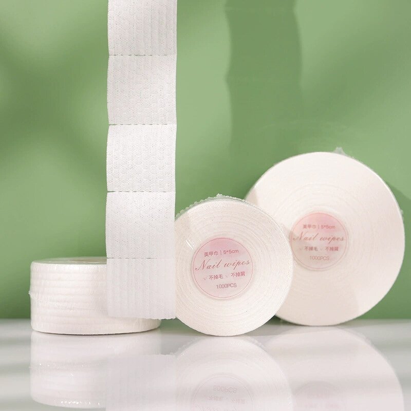 Lint Free Nail Wipes - Manufacturer - 1000pcs/roll Disposable Nail Polish Remover Cleaning Cotton Pads