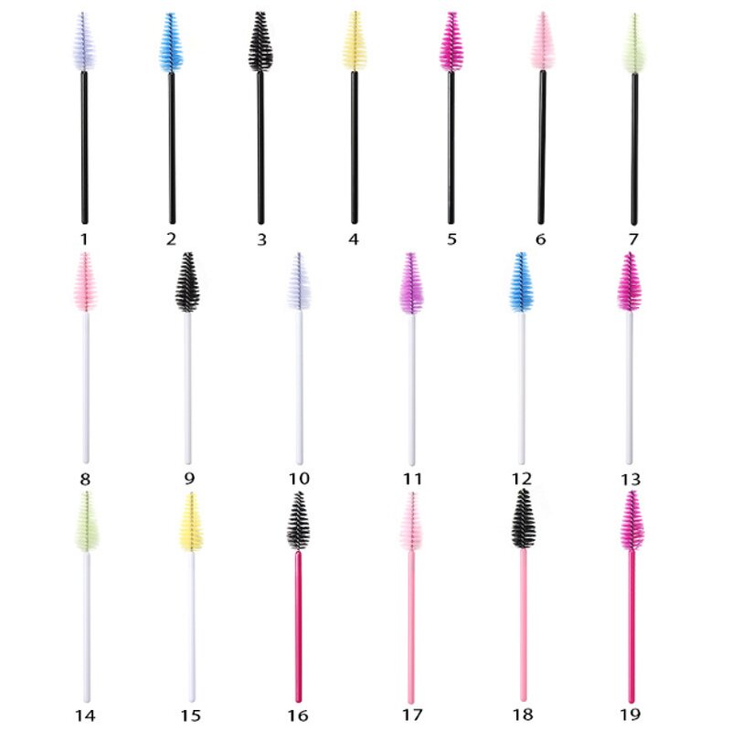 Drop Shape Lash Wands - Manufacturer - 50 Pcs/pack Wholesale Mascara Spoolie Eyebrow Makeup Brush