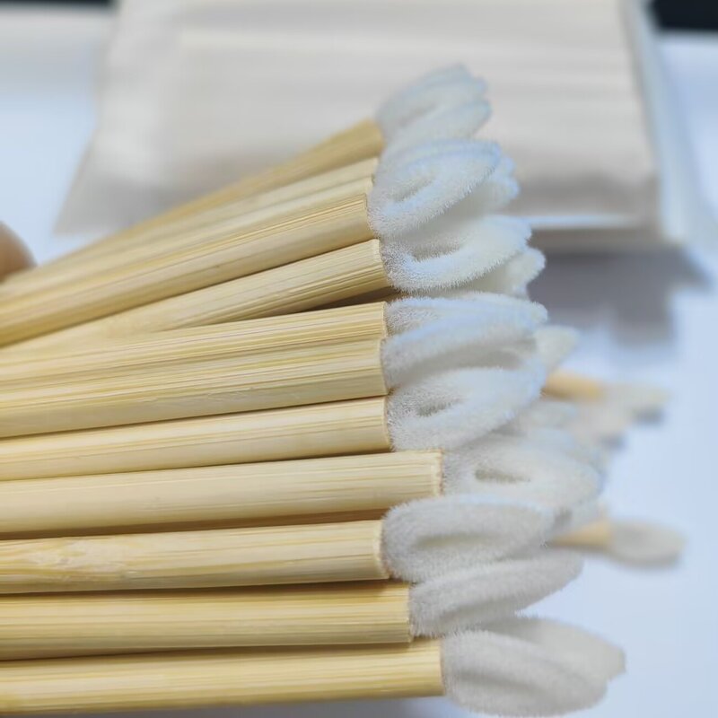 Lip Gloss Applicator - Manufacturer - Eco Bamboo Handle Teardrop Disposable Makeup Beauty Brush