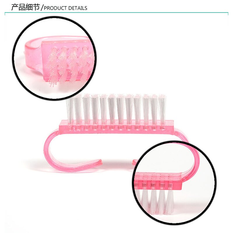 Ox Horn Manicure Brush - Manufacturer - Plastic Small Cleaning Nail Brush for Nail Art Care Makeup